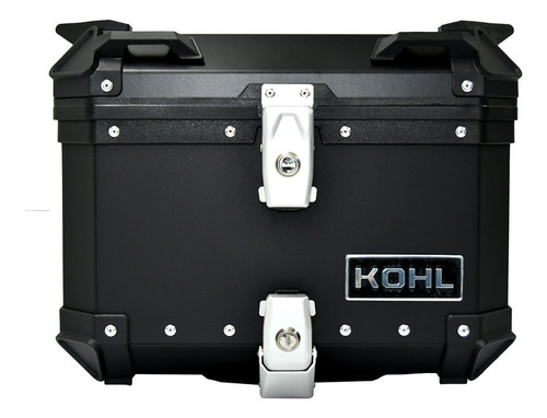 Caja Para Moto Trasero 40 Lts Aluminio Kohl Q1 Negro