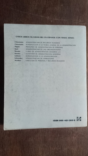 Administracion Contemporanea David R Hampton Mc Graw Hill (Usado)