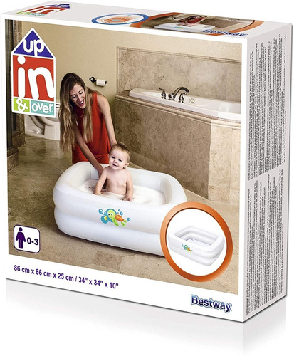 Piscina Bañera Cuadrada Tina Inflable Para Bebes Bestway