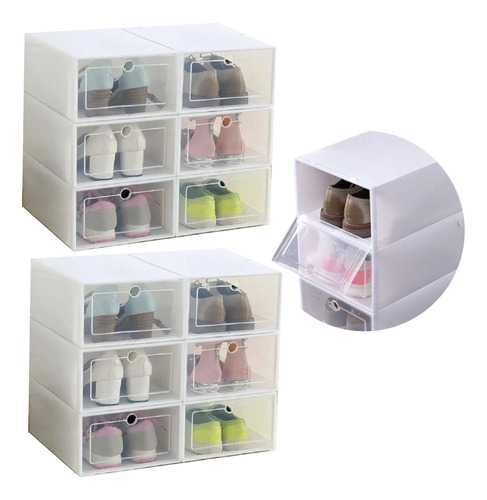 Caja Organizador De Zapatos Set X12 Zapatero Rack Apilable