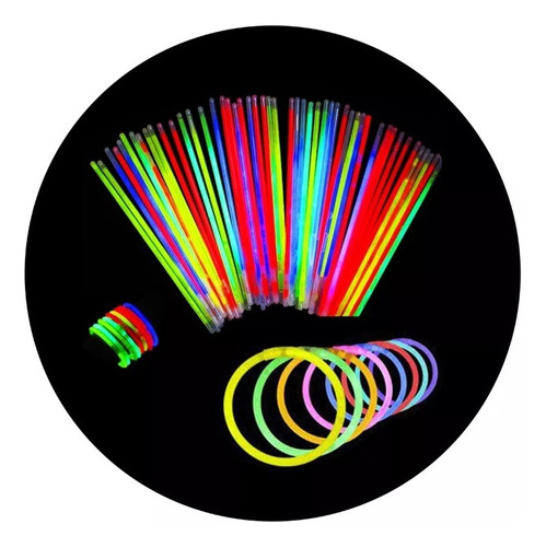 Pulseras Luminosa Química Neon Tubo X50 