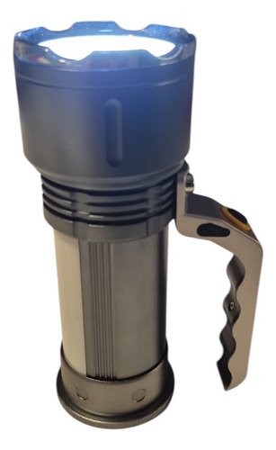 Linterna Led Potente Recargable Resistente Camping Y Hogar Blanco Negro