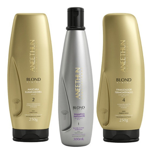 Kit Shampoo Mascara Finalizador Matizante - Aneethun Blond