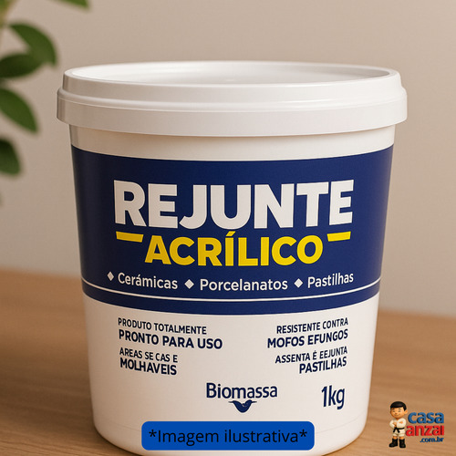 Biomassa Rejunte Acrilico 1kg Pote - Platina