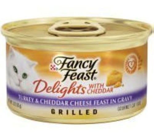 Fancy Feast Purina Pavo Y Queso Cheddar 12 X 3 Oz