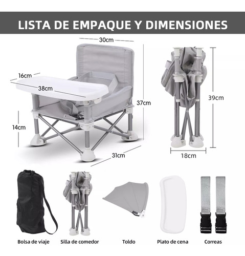 Cadeira De Jantar Tall Baby Periquera Com Bandeja