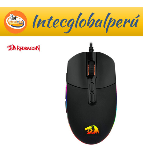 Mouse Redragon Invader M719 Rgb 10000 Dpi - Negro