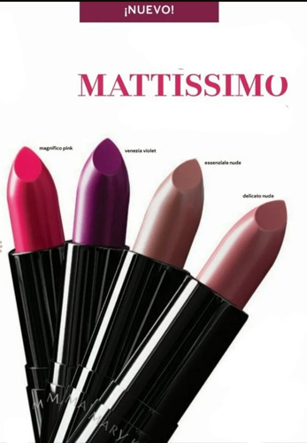 Labial Mate Mary Kay Mattissimo4 Tonos () Acabado Delicato Nude Color Negro