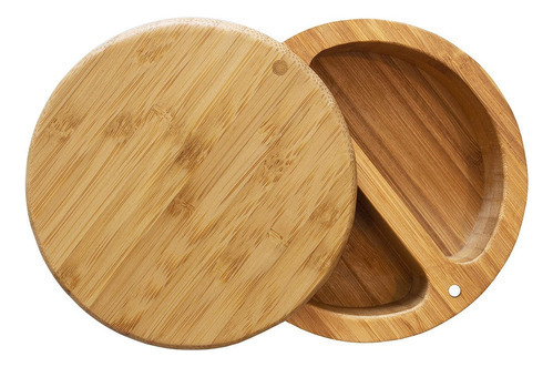 Caja Salero Dúo, Recipiente Bambú Para Sal Y Especias