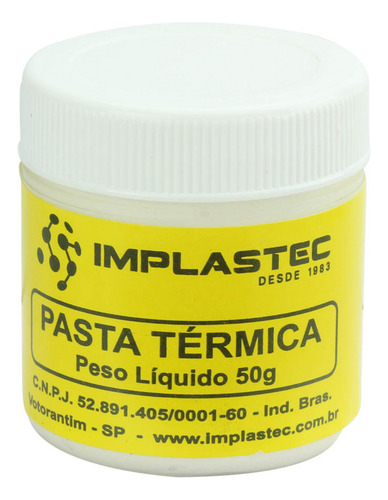 Pasta Térmica Processador Pc/cpu Implastec Silicone Pote 50g