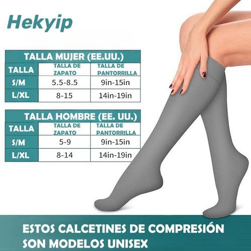 Calcetines De Compresión Para Mujeres Y Hombres, 8 Pares