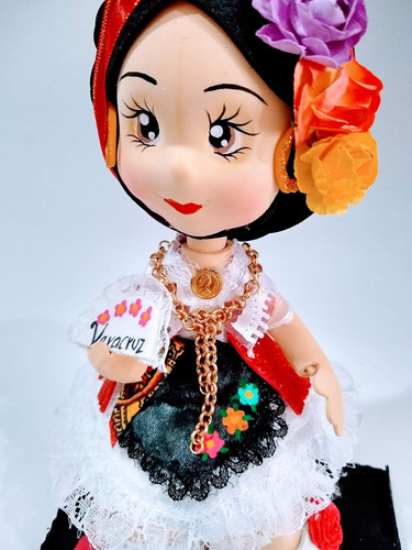 Muñeca Traje Típico Jarocha México | Meses sin intereses Muñeca Traje Típico Jarocha México | Meses sin intereses