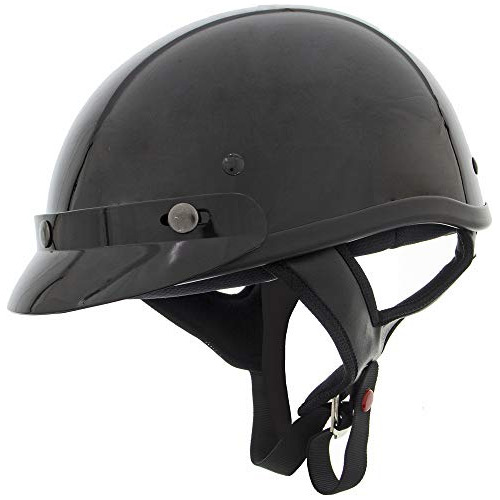 Casco De Motocicleta T70 Glossy Black Hombres Y Mujeres...