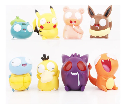 Juego De 8 Muñecos Con Forma De Ardilla De Pokémon, Dibujos