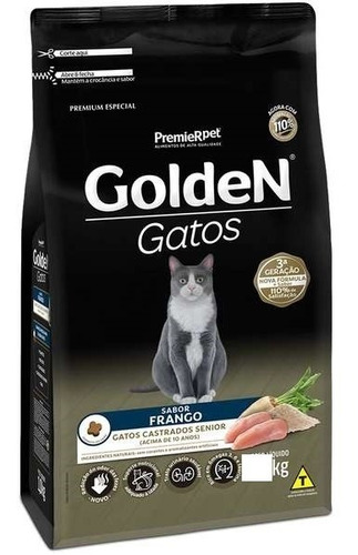 Ração Golden Gatos Castrados Sênior 3kg