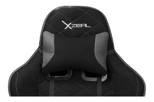 Imagen 2 de 7 de Silla de escritorio Xzeal XZ25 gamer ergonómica negra con tapizado de tela