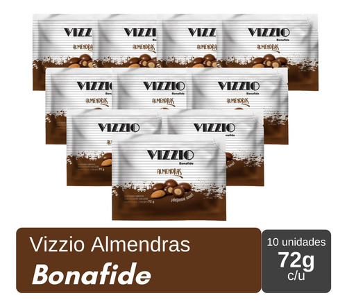 Vizzio Almendras Bonafide 72g X10 Unidades