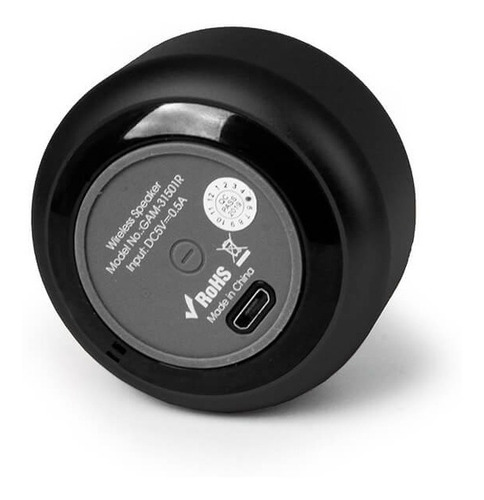 Getttech Bocina Portátil Melodic, Bluetooth 5.0, Inalámbrico, 3W, Negro