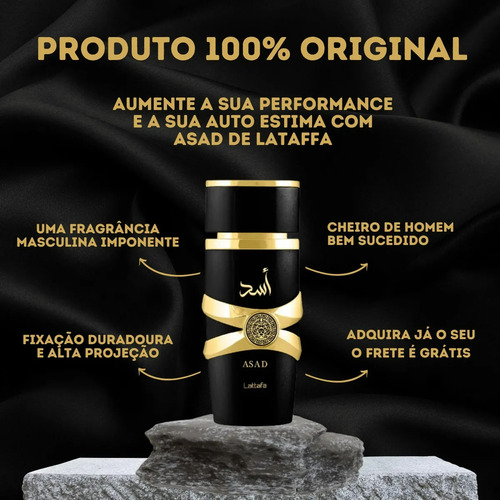 Perfume Árabe Asad Lattafa Edp Eau De Parfum 100ml Masculino Original Importado Luxo - Mega Promoção Dia Dos Namorados ( Mais Vendido )