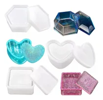 Comprar Moldes Resina Caja, Caja Joyería Moldes Corazón Hexagonal
