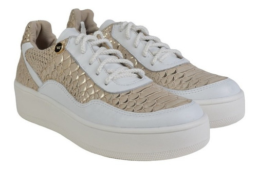 Imagen 3 de 5 de Zapatillas Zapatos Sneakers De Mujer De Cuero Jack - Ferraro