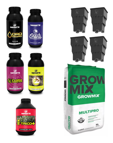 Kit Cultivo Growmix 80l Namaste Ciclo Completo Root House