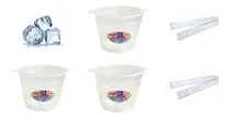 Comprar Hieleras Plástico Y Tenazas Pinzas Clip Hielo P Fiesta 3 Pzs