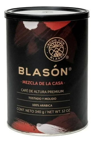 2 Pzs Café Blasón Mezcla De La Casa Tostado Y Molido 340 G