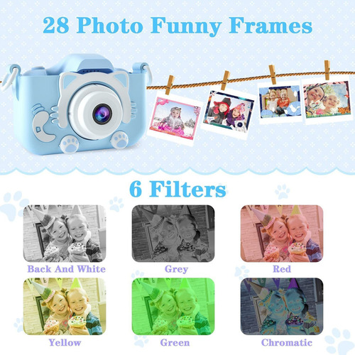 Zdx Cámara Digital De Juguete For Niños L X5s Con Dibujos