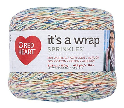 Red Heart E886.9812 It's A Wrap Sprinkles Yarn Cupcake
