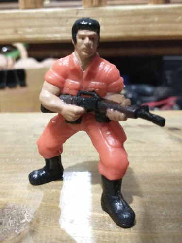 Rambo Figura De Plástico Macizo Pintado A Mano