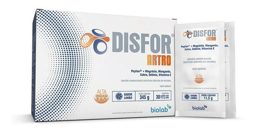 Disfor Artro 30 Sachês Sabor Limão Com 11,5g Cada