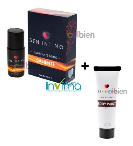 Lubricante Intimo Caliente 30ml Y Crema Besable Chocolate