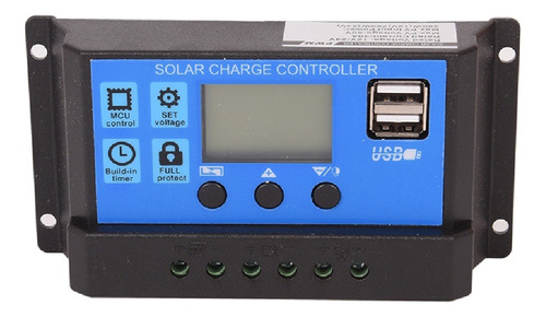 Regulador Controlador Carga Panel Solar 30a 12v~24v Pantalla