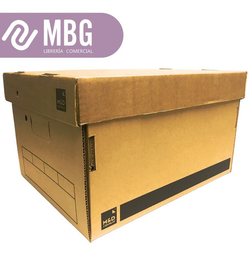 Imagen 2 de 6 de Caja De Archivos Carton Reforzada M&d 42x32x25 X10 Unidades