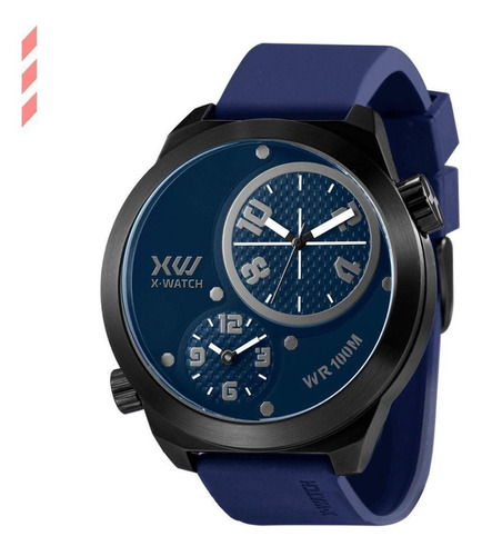 Relogio Masculino Preto/azul X-watch Xmnpt001 D2dx