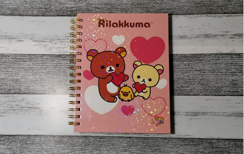 Cuaderno Rilakkuma Holográfico Con Esquelas Osito Kawaii