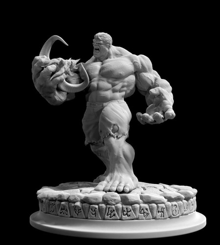 Archivo Stl Impresión 3d - Hulk Vs Diablo