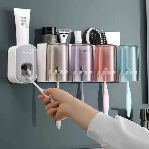 comprar Soporte Para 8 Cepillos Con Dispensador Dental Ecoco