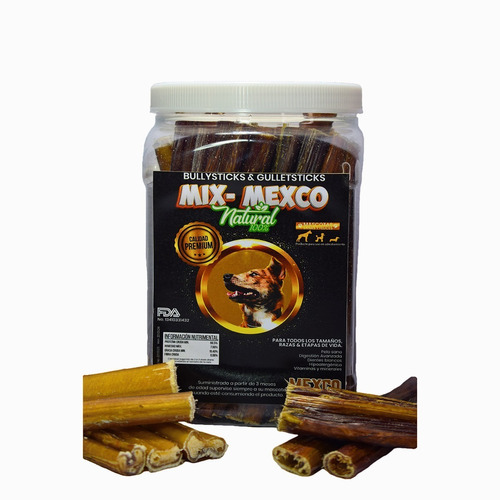 Mexco Pet Chews, Mix Bullystick Y Gulletstick, Vitral 605 Gr