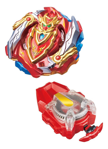 Beyblade Cho Z Achilles Turbo B129 + Lançador Sparking Cor Vermelho, Prata e Dourado