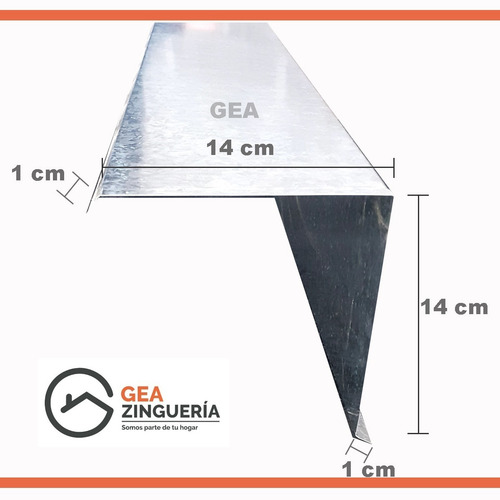 Zingueria Babeta L Cierre Lateral Chapa Galvanizada 15x15