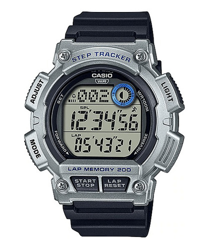 Reloj Casio Ws-2100h Laps Pasos Cronometro Timer Led 100m Wr