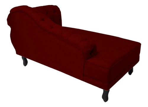 Recamier Divã Larissa Lado Esquerdo Suede Marsala