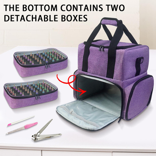 Bolsa De Almacenamiento De Esmalte De Uñas De Doble Capa