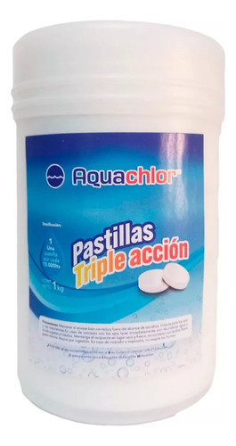 Pastillas Triple Accion Aquachlor 5kg. Exelente Calidad 