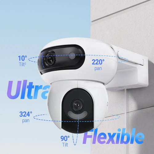 Pack X4 Cámara Domo Wifi H90 2k Doble Lente Motorizada Ezviz Blanco