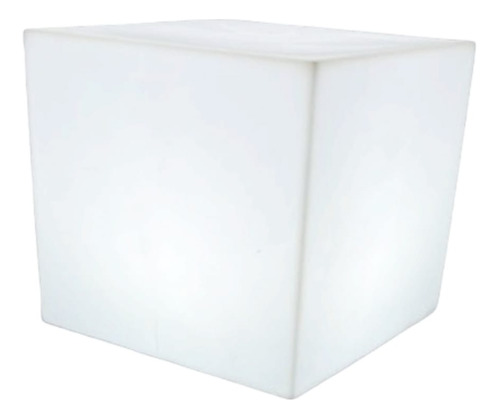 Cubo Mini Puff Iluminado 25x25x25cm  Con Luz Led