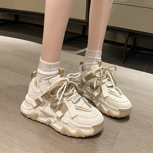 Zapatos Deportivos Casuales Para Mujer, Tacón Alto, Parte Inferior Gruesa, Zapatos Para Papá