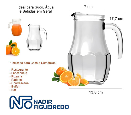 Set de 6 tarros de cristal Tango Design Classico Nadir de 750 ml